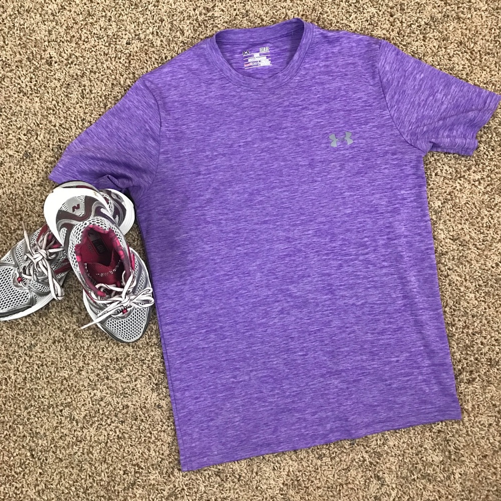 Under Armour Heat Gear Purple Short Sleeve Top